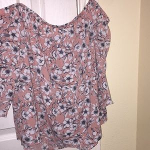 floral off the shoulder top